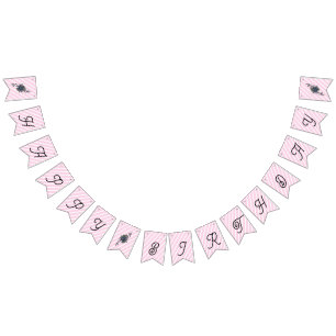 Happy Birthday Ballet Shoe Flowers Bunting