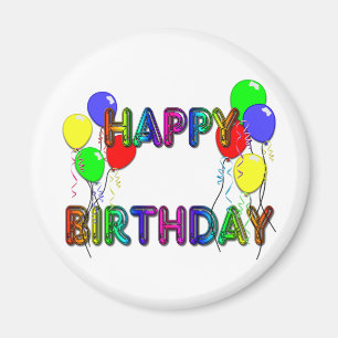 Happy Birthday Ballons D1 Magnet