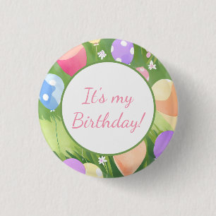 Happy Birthday! Balloon 3 Cm Round Badge