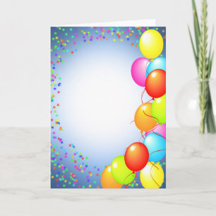 happy birthday balloon card