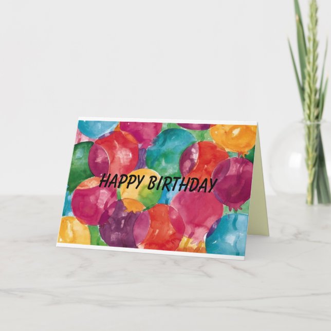 Happy Birthday Balloon Card (Front)