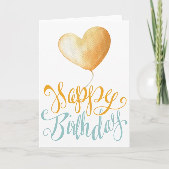 Happy Birthday Balloon Card (Front)