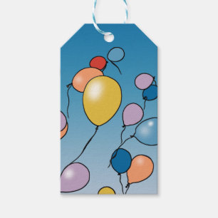 Happy Birthday Balloon Celebration Gift Tags