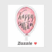 Happy birthday balloon sticker