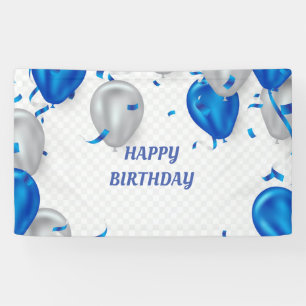Happy Birthday Balloons Banner