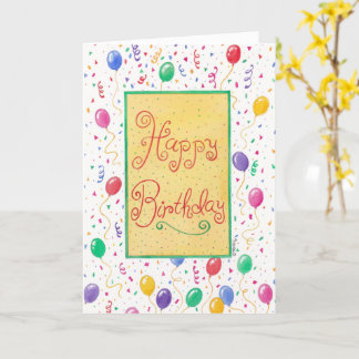 Happy Birthday Balloons card