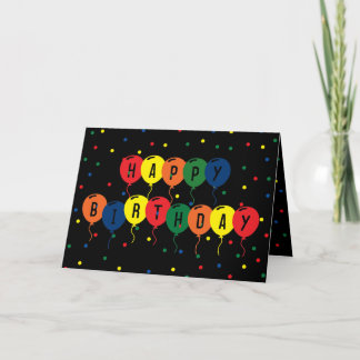 Happy Birthday Balloons Card