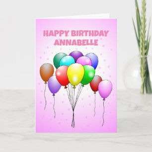 Happy Birthday Balloons Card