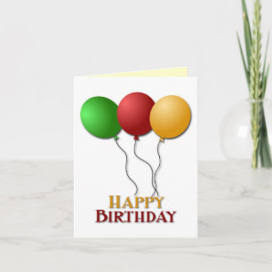 Happy Birthday Balloons Card