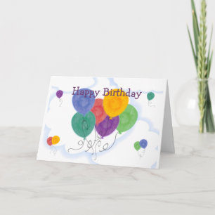 Happy Birthday Balloons Card