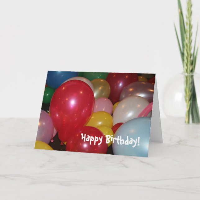 Happy Birthday Balloons card (Front)