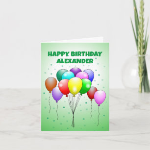 Happy Birthday Balloons Card
