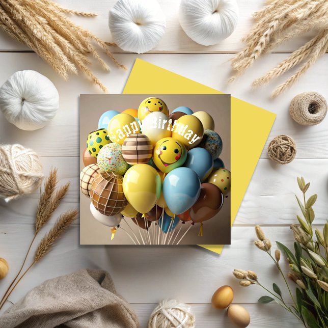 Happy Birthday Balloons Greeting Card (Creator Uploaded)