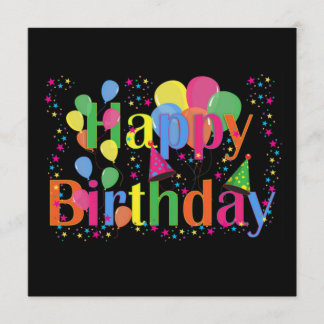 Happy Birthday Balloons InvitationS