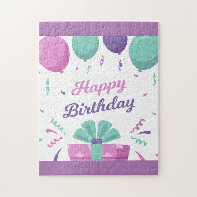 Happy Birthday Balloons Jigsaw Puzzle (Vertical)