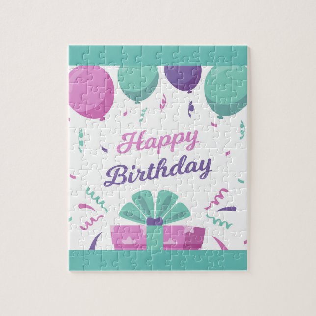Happy Birthday Balloons Jigsaw Puzzle (Vertical)