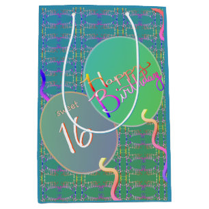 "Happy Birthday" Balloons  Medium Gift Bag