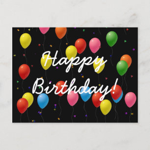 Happy Birthday Balloons Postcard