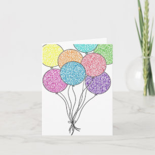 "Happy Birthday" Balloons small Card