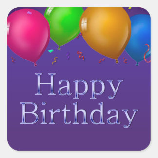 Happy Birthday Balloons Sticker