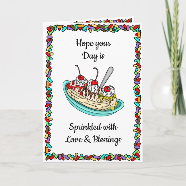 Happy Birthday | Banana Split Card (Front)