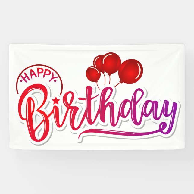 Happy Birthday Banner (Horizontal)
