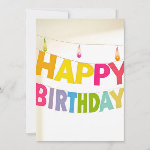 Happy Birthday Banner Birthday Invitation