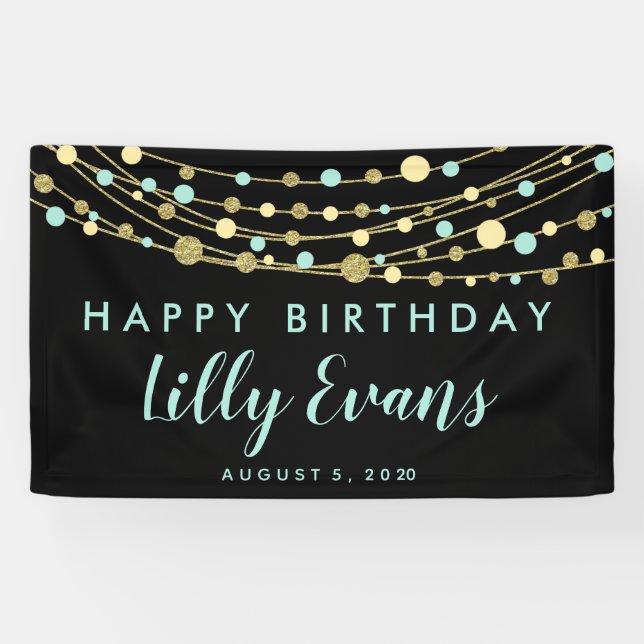 Happy birthday banner customise, 30th (Horizontal)