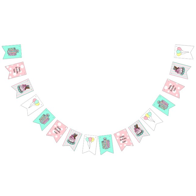 Happy Birthday Banner for Girl's Birthday Party (All)