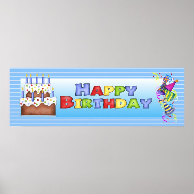 Happy Birthday Banner Poster (Front)