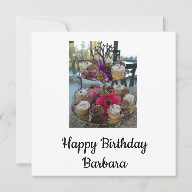 Happy birthday Barbara Announcement (Front)