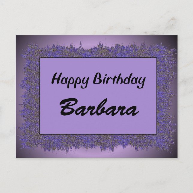 Happy Birthday Barbara Postcard (Front)