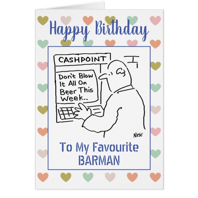 Happy Birthday Barman (Front)