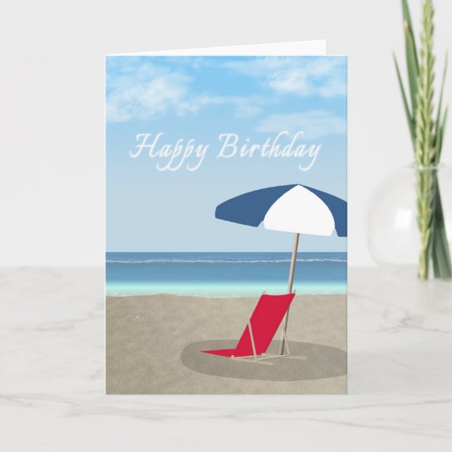 Happy birthday beach card (Front)