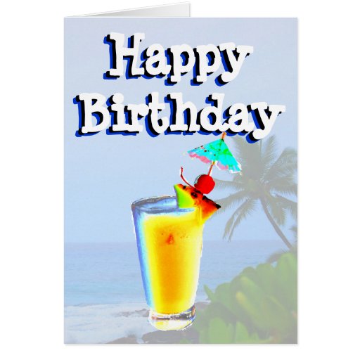 Happy Birthday Beach Fun Note Card | Zazzle
