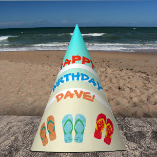 Happy Birthday Beach Party Custom Party Hat