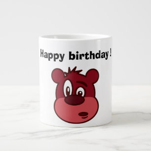 "HAPPY BIRTHDAY" BEAR LARGE COFFEE MUG