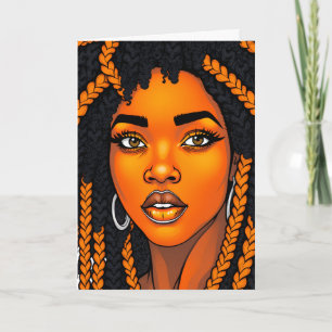 Happy birthday beautiful black woman sista queen card