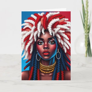 Happy birthday beautiful black woman sista queen card