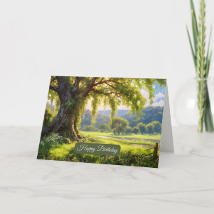 Happy Birthday Beautiful Nature Landscape Card