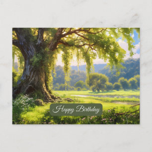 Happy Birthday Beautiful Nature Landscape Postcard