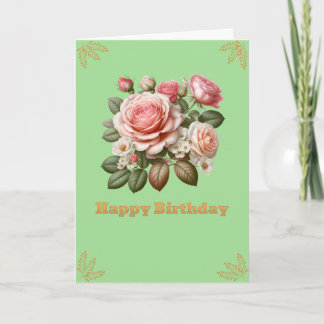 Happy Birthday Beautiful Roses Card