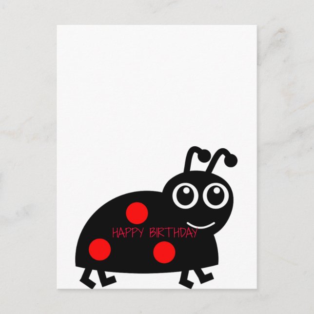 Happy Birthday Beetle Postcard (Front)