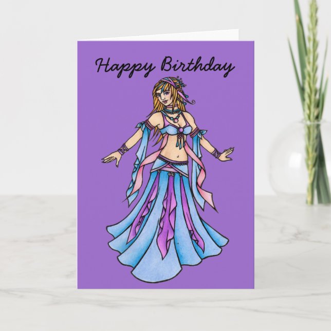 Happy Birthday Belly Dancer  Card (Front)
