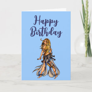 Happy Birthday Belly Dancer Greeting Card