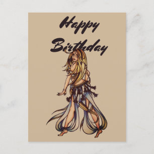 Happy Birthday Belly Dancer  Postcard