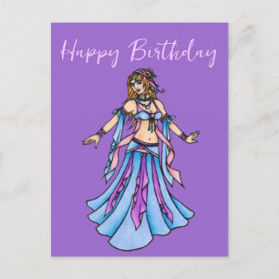 Happy Birthday Belly Dancer Postcard