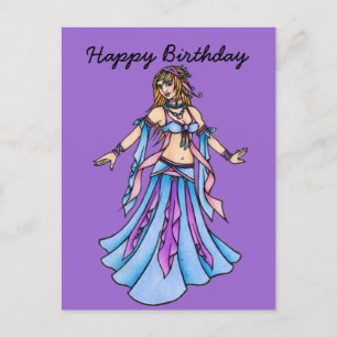 Happy Birthday Belly Dancer  Postcard