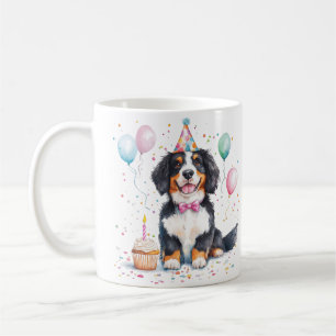Happy Birthday Bernese Mountain Dog Coffee Mug