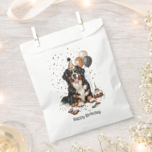 Happy Birthday Bernese Mountain Dog Favour Bags